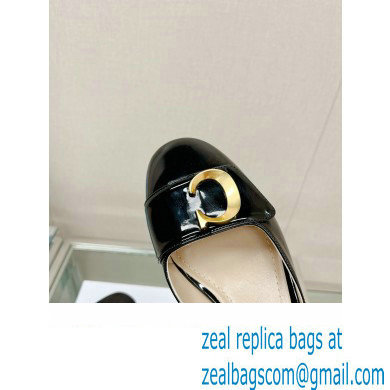 Dior Heel 3.5cm C'est Slingback Pumps in Patent Calfskin Black 2023