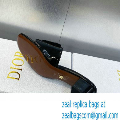 Dior Heel 3.5cm Day Slides in Patent Calfskin Black 2023