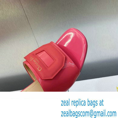 Dior Heel 3.5cm Day Slides in Patent Calfskin Fuchsia 2023 - Click Image to Close