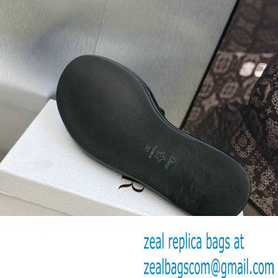 Dior Heel 3cm Every-D Slides in Embossed Lambskin Black 2023