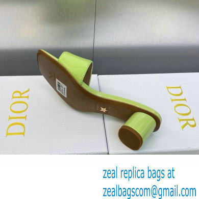 Dior Heel 4.5cm C'est Slides Patent Calfskin Green 2023