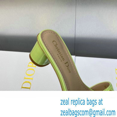 Dior Heel 4.5cm C'est Slides Patent Calfskin Green 2023