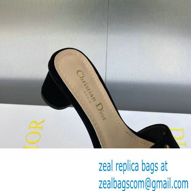 Dior Heel 4.5cm C'est Slides Velvet Black 2023