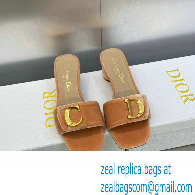 Dior Heel 4.5cm C'est Slides Velvet Nude Pink 2023