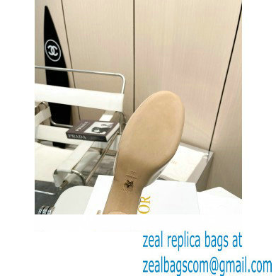 Dior Heel 4.5cm Day Slingback Pumps in Patent Calfskin Beige 2023