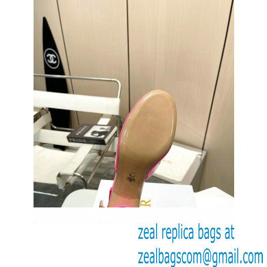 Dior Heel 4.5cm Day Slingback Pumps in Patent Calfskin Fuchsia 2023 - Click Image to Close