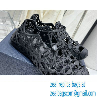 Dior Warp Men's Sandals Black Cosmo Rubber with Warped Cannage Motif 2023