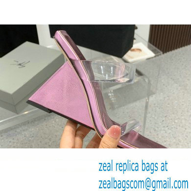 Giuseppe Zanotti Heel 8.5cm Florance Plexi PVC Mules 07 2023