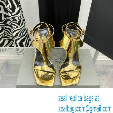 Giuseppe Zanotti Heel 8.5cm Tutankamon patent leather sandals Gold 2023