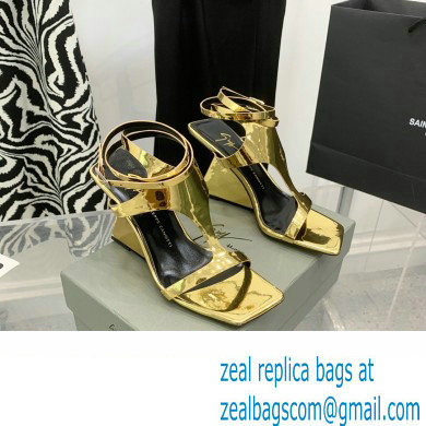 Giuseppe Zanotti Heel 8.5cm Tutankamon patent leather sandals Gold 2023