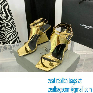 Giuseppe Zanotti Heel 8.5cm Tutankamon patent leather sandals Gold 2023