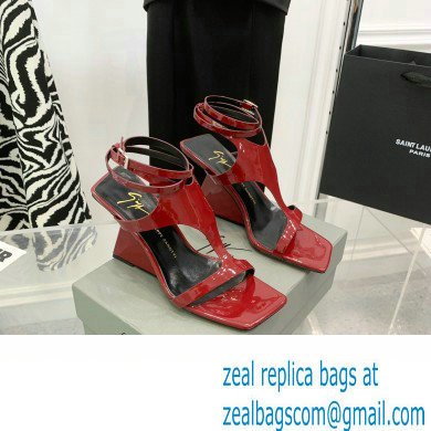 Giuseppe Zanotti Heel 8.5cm Tutankamon patent leather sandals Red 2023