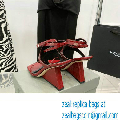 Giuseppe Zanotti Heel 8.5cm Tutankamon patent leather sandals Red 2023 - Click Image to Close