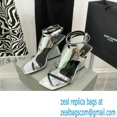 Giuseppe Zanotti Heel 8.5cm Tutankamon patent leather sandals Silver 2023