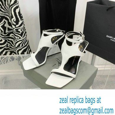 Giuseppe Zanotti Heel 8.5cm Tutankamon patent leather sandals White 2023