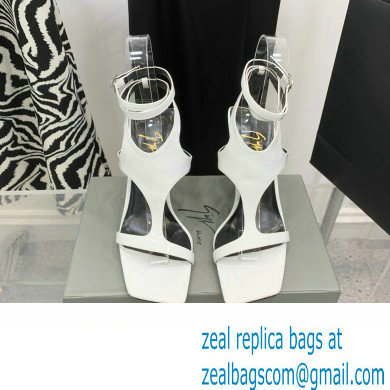 Giuseppe Zanotti Heel 8.5cm Tutankamon patent leather sandals White 2023