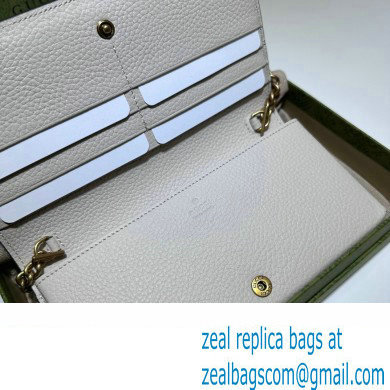 Gucci Chain wallet with Interlocking G python bow 746056 White 2023 - Click Image to Close