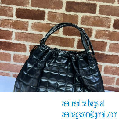 Gucci Deco medium tote bag 746210 in quilted Leather Black 2023 - Click Image to Close