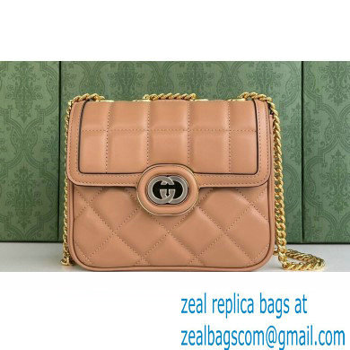 Gucci Deco mini shoulder bag 741457 in quilted Leather Beige 2023 - Click Image to Close