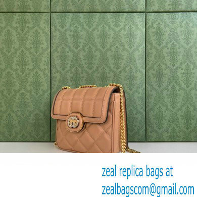 Gucci Deco mini shoulder bag 741457 in quilted Leather Beige 2023 - Click Image to Close