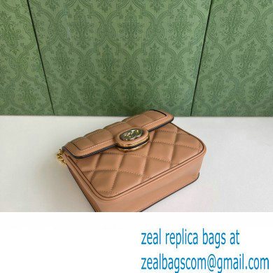 Gucci Deco mini shoulder bag 741457 in quilted Leather Beige 2023 - Click Image to Close