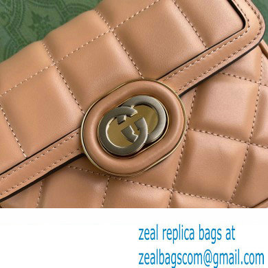 Gucci Deco mini shoulder bag 741457 in quilted Leather Beige 2023 - Click Image to Close