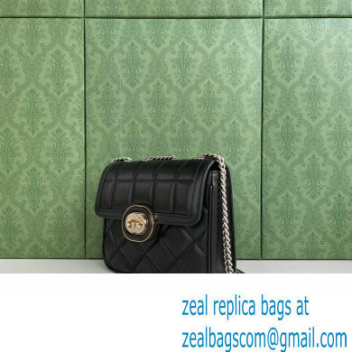 Gucci Deco mini shoulder bag 741457 in quilted Leather Black 2023