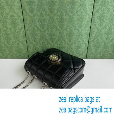 Gucci Deco mini shoulder bag 741457 in quilted Leather Black 2023 - Click Image to Close