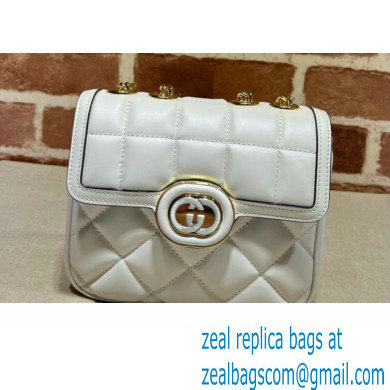 Gucci Deco mini shoulder bag 741457 in quilted Leather White 2023