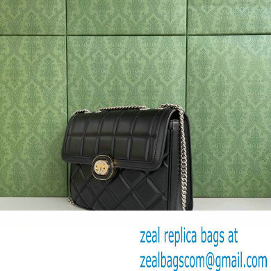 Gucci Deco small shoulder bag 740834 in quilted Leather Black 2023