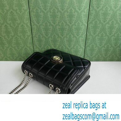 Gucci Deco small shoulder bag 740834 in quilted Leather Black 2023