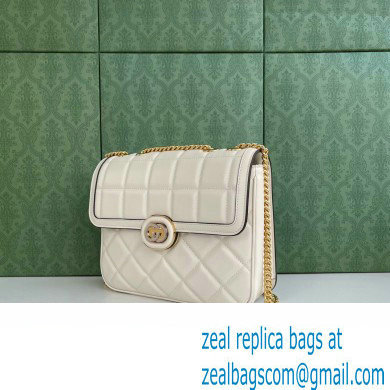 Gucci Deco small shoulder bag 740834 in quilted Leather White 2023