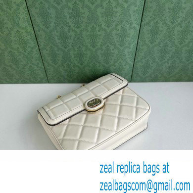 Gucci Deco small shoulder bag 740834 in quilted Leather White 2023