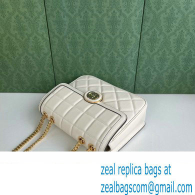 Gucci Deco small shoulder bag 740834 in quilted Leather White 2023