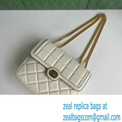 Gucci Deco small shoulder bag 740834 in quilted Leather White 2023