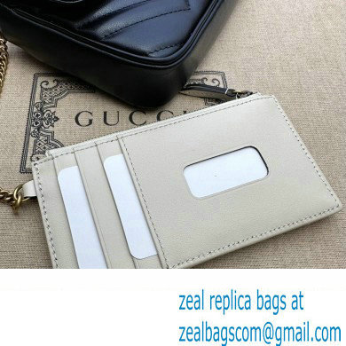 Gucci GG Marmont mini card case chain wallet 751526 Black 2023 - Click Image to Close