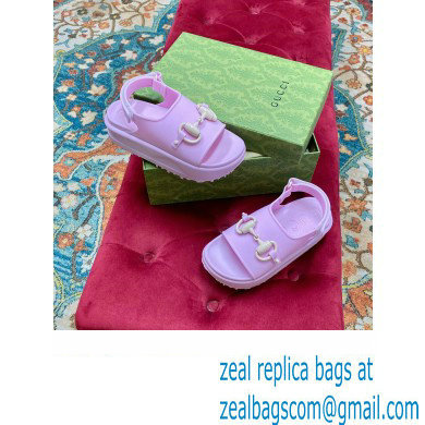 Gucci Horsebit flatform sandals 742435 Lavender 2023