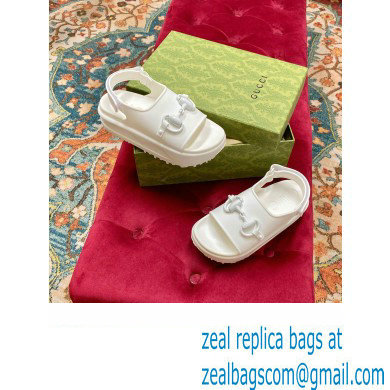 Gucci Horsebit flatform sandals 742435 White 2023