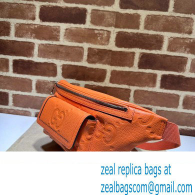 Gucci Leather Jumbo GG belt Bag 645093 Orange 2023