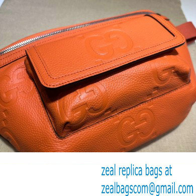 Gucci Leather Jumbo GG belt Bag 645093 Orange 2023