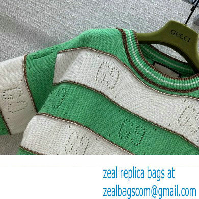 Gucci Striped GG cotton sweater 2023