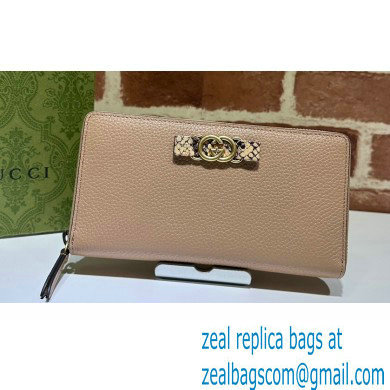 Gucci Zip wallet with Interlocking G python bow 750458 Beige 2023