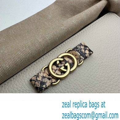 Gucci Zip wallet with Interlocking G python bow 750458 White 2023