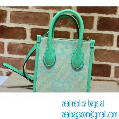 Gucci jumbo GG mini tote bag 671623 Green 2023