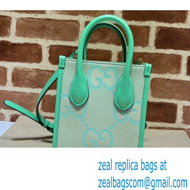 Gucci jumbo GG mini tote bag 671623 Green 2023 - Click Image to Close