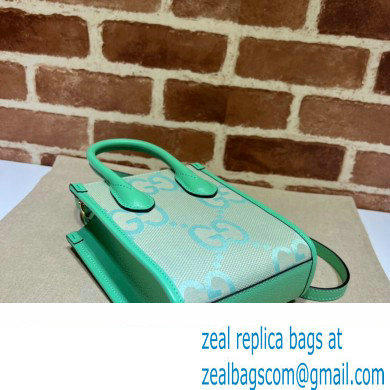 Gucci jumbo GG mini tote bag 671623 Green 2023 - Click Image to Close