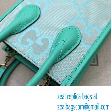 Gucci jumbo GG mini tote bag 671623 Green 2023