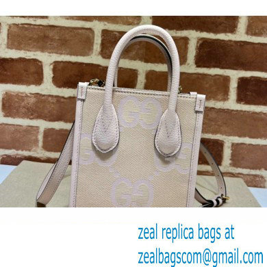 Gucci jumbo GG mini tote bag 671623 Pink 2023