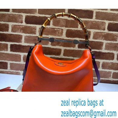 Gucci leather Diana large shoulder bag 746245 Orange 2023