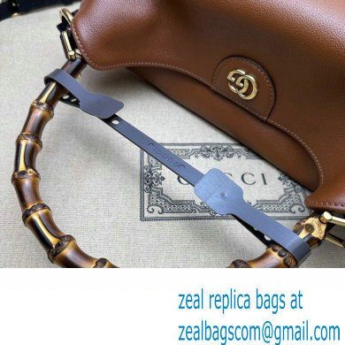 Gucci leather Diana medium shoulder bag 746124 Brown 2023